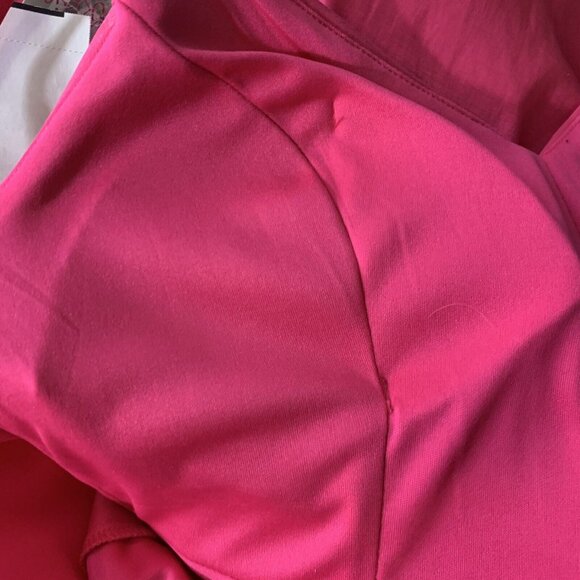 Honey and Rosie Hot Pink Satin V-Neck Fit & Flare Party Dress Sz 5 Cocktail Mini - Picture 7 of 13